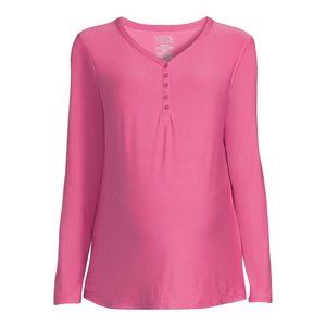 Women's Time & Tru Waffle Henley